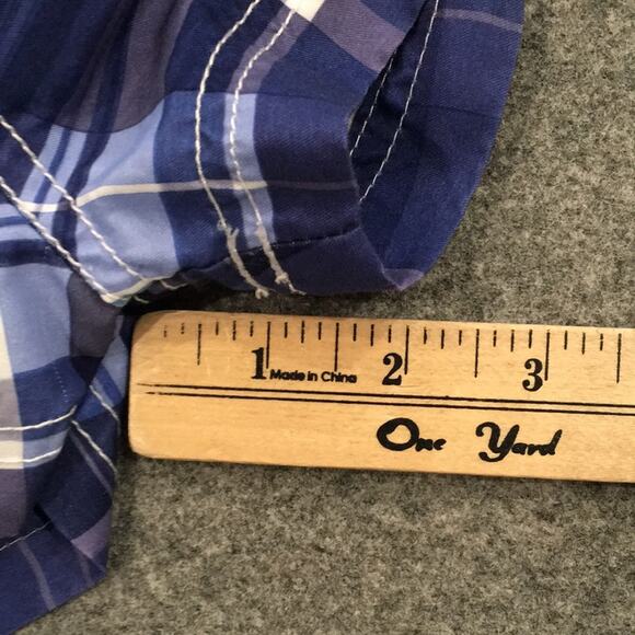 Carter’s Baby Boy Sz 6-9M Swim Trunks Blue Plaid Pull On Swimwear Preppy Beach - Picture 5 of 5